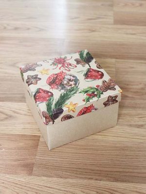 КРАФТ КОРОБКИ «ЗИМНИЙ НАТЮРМОРТ» (10,5х10,5; 18х11; 20х20 см)