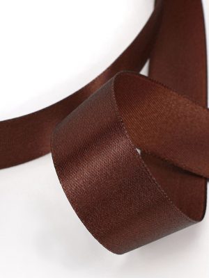 АТЛАСНАЯ ЛЕНТА ШОКОЛАДНОГО ЦВЕТА №32, ШИРИНОЙ: 20 мм (23±1м)