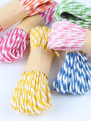 БУМАЖНЫЙ ДЕКОРАТИВНЫЙ КРУЧЕНЫЙ ДВУХЦВЕТНЫЙ ШПАГАТ "BAKERS TWINE" (10 м)