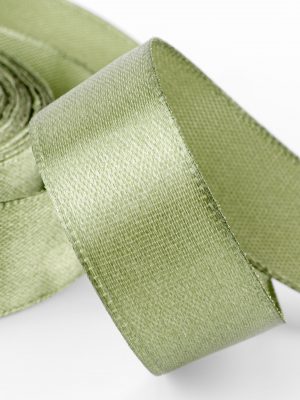 АТЛАСНАЯ ЛЕНТА ЦВЕТА "ЗЕЛЁНЫЙ ЧАЙ" №131, ШИРИНОЙ: 10 мм, 20 мм, (23±1м)